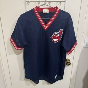 VTG Cleveland Indians Majestic Jersey Men's XL Baseball Chief Wahoo Made in USA